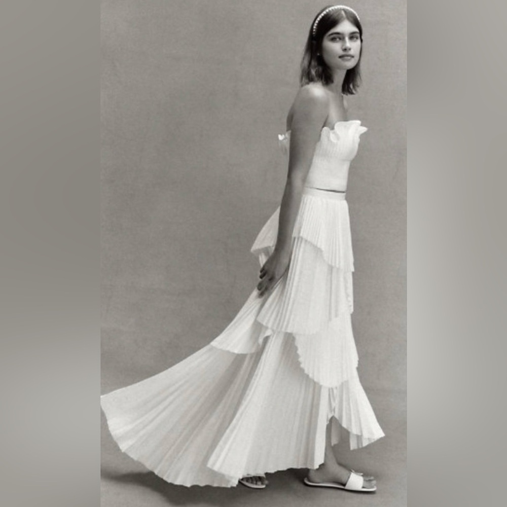 AMUR White Maxi Skirt